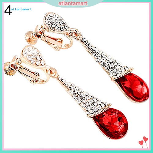 Túi Đựng Đồ Dùng Cao Cấp Tiện Dụng| Bông Tai HợP Kim HìNh GiọT NướC ĐíNh Đá Sang TrọNg