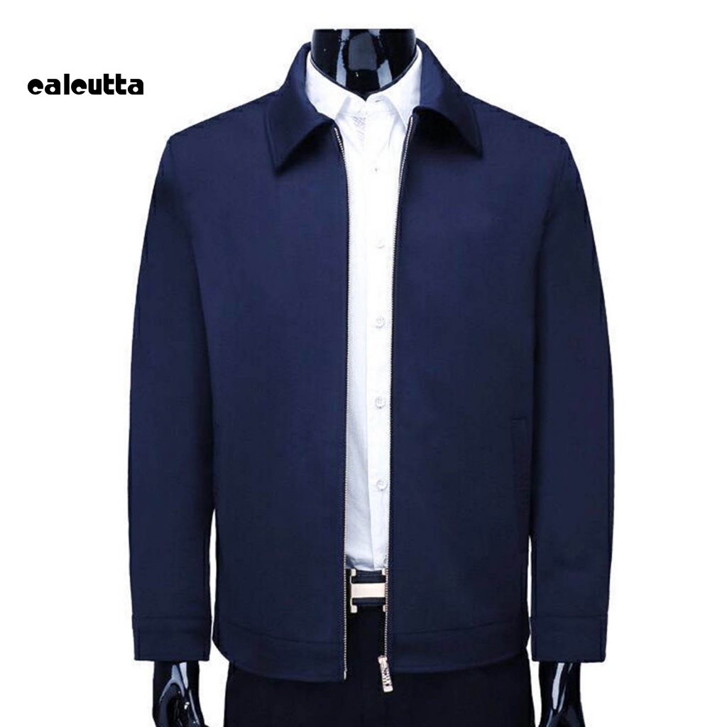 Áo Khoác Cổ Bẻ Dáng Rộng Màu Trơn Thời Trang Mùa Xuân Cho Nam