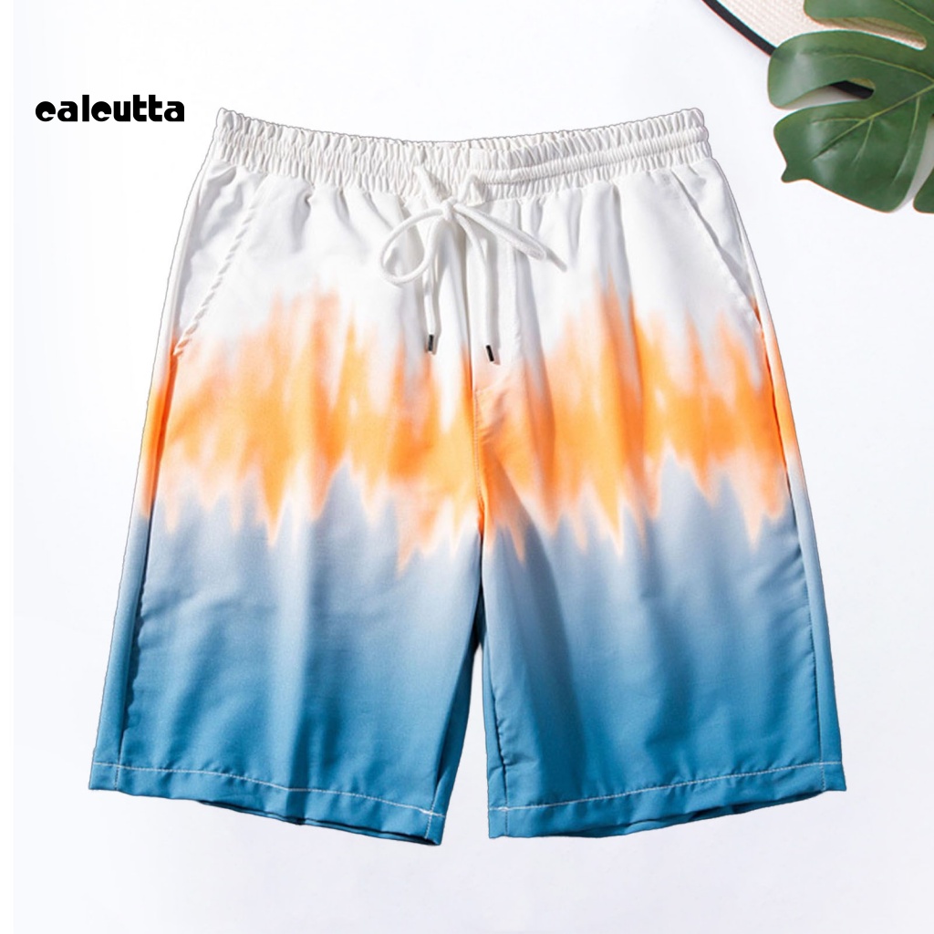 [calcutta] Quần Short Dây Rút Lưng Thun Dáng Rộng In Chữ Thoải Mái Dùng Khi Chơi Thể Thao Bóng Rổ / Đi Biển