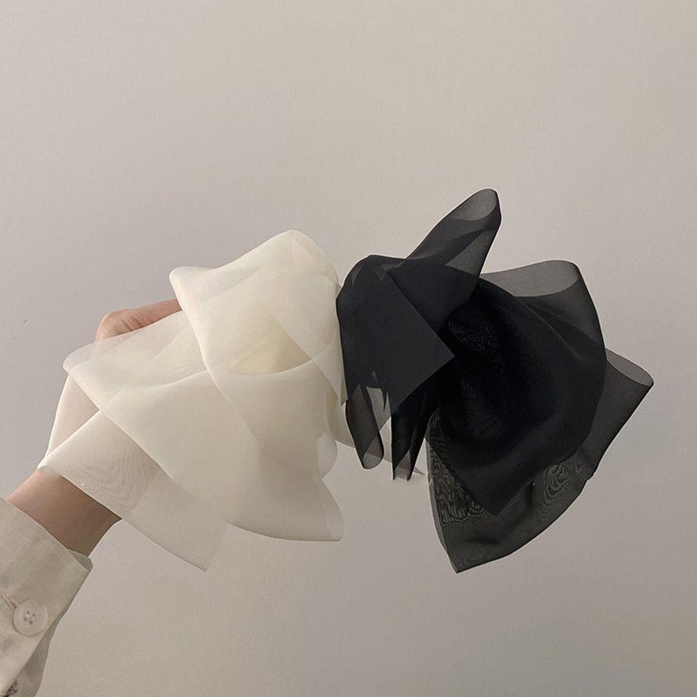 ANEMONE Kẹp Tóc Lưới Hình Đám Mây Thắt Nơ Phong Cách Hàn Quốc Thanh Lịch Cho Hoạt Động Ngoài Trời