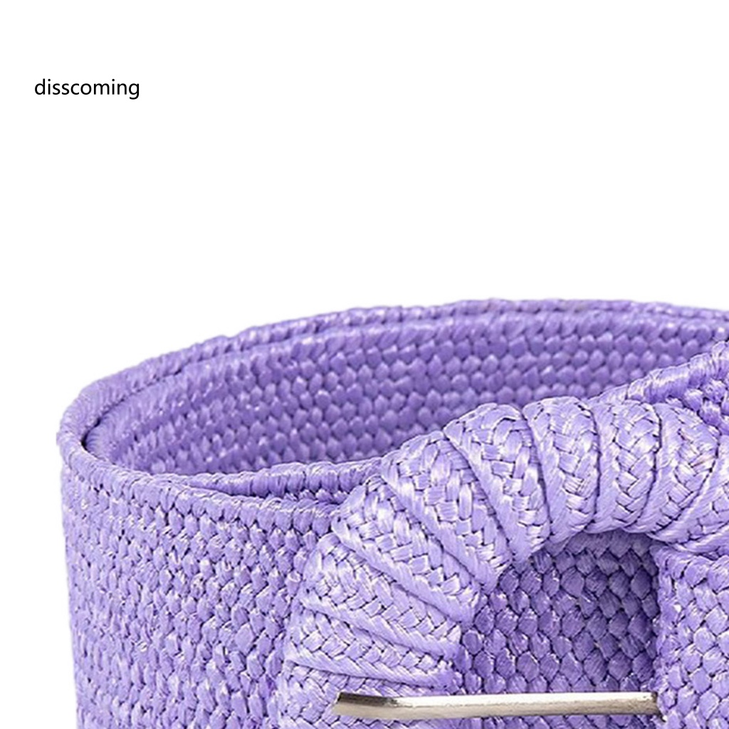 Băng Đô SL SL SL SL SL| Thắt Lưng Đan Rơm Thủ Công Bản Rộng Có Khóa Cài Kiểu Bohemian Thời Trang Mùa Hè Cho Nữ