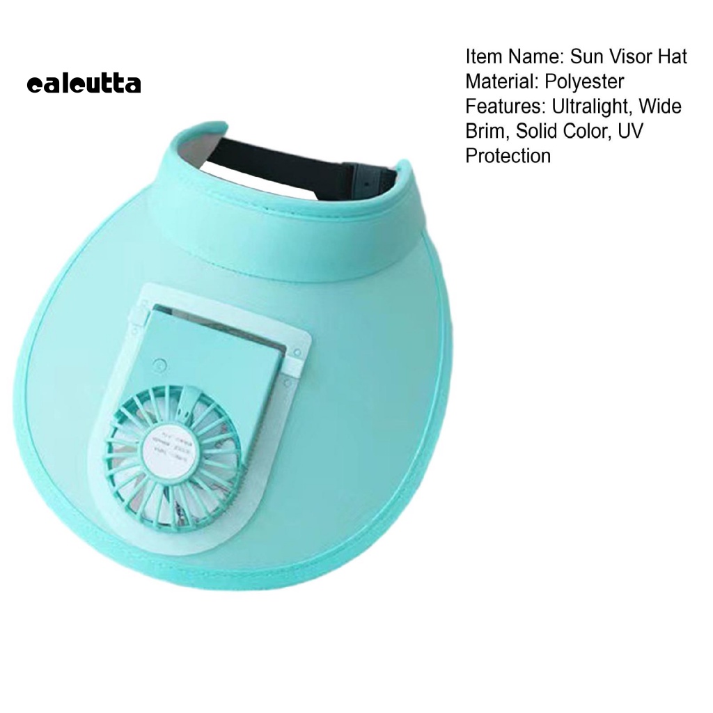 Mũ Chống Nắng Vành Rộng Bằng Polyester Siêu Nhẹ Màu Trơn Tùy Chỉnh 3 Tốc Độ Kèm Quạt Tiện Dụng Mang Theo Du Lịch Dã Ngoại Cho Nữ