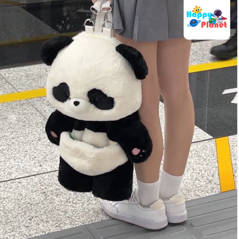 Ba Lô Nhỏ Hình Gấu Trúc Nhồi Bông Dễ Thương Phong Cách Nhật Bản Thích Hợp Làm Quà Tặng Sinh Nhật Cho Bé Gái