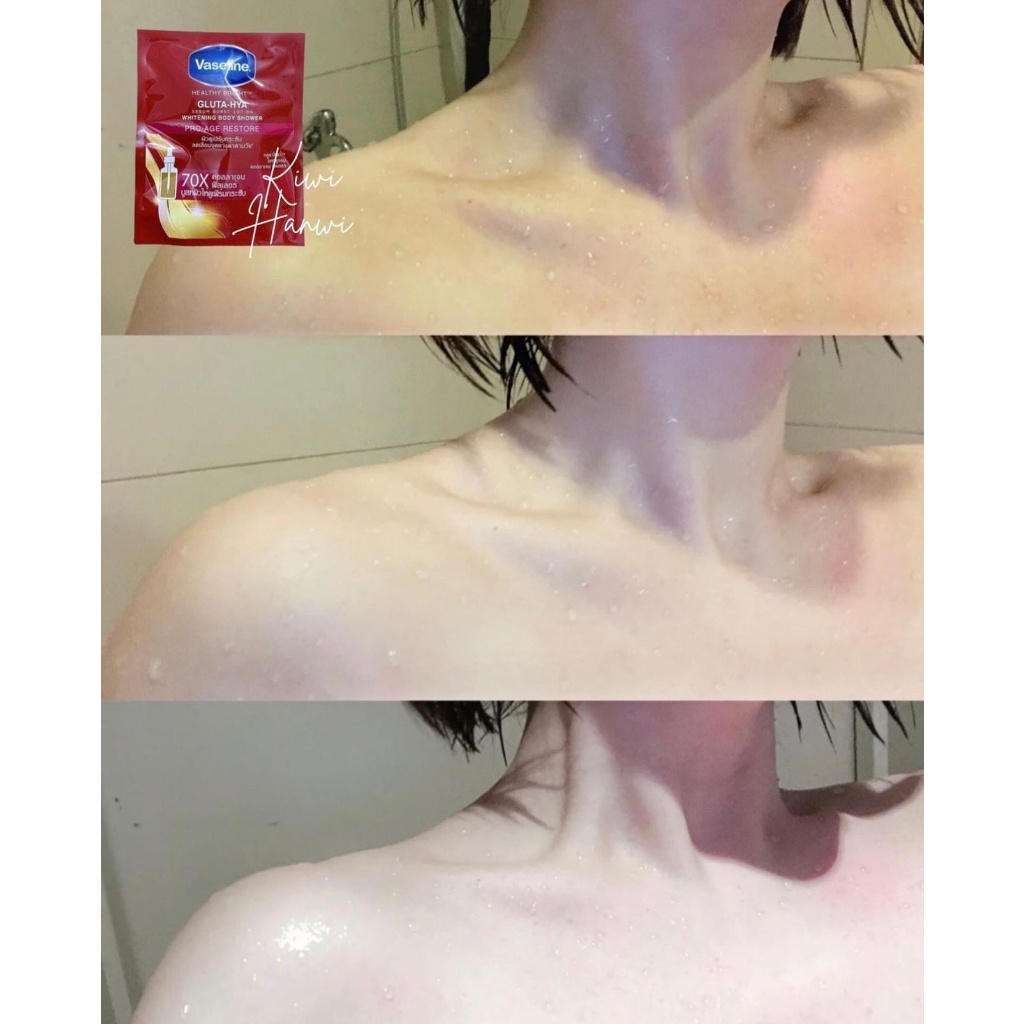 Kem Tắm Trắng Da Vaseline Thái Lan Whitening Body Shower 120gr Dạng gói