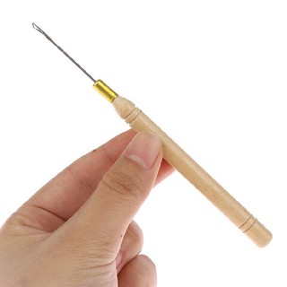 New Bamboo Crochet Handle Hook Needle Dread Tool Braiding Hair DIY Making Tool