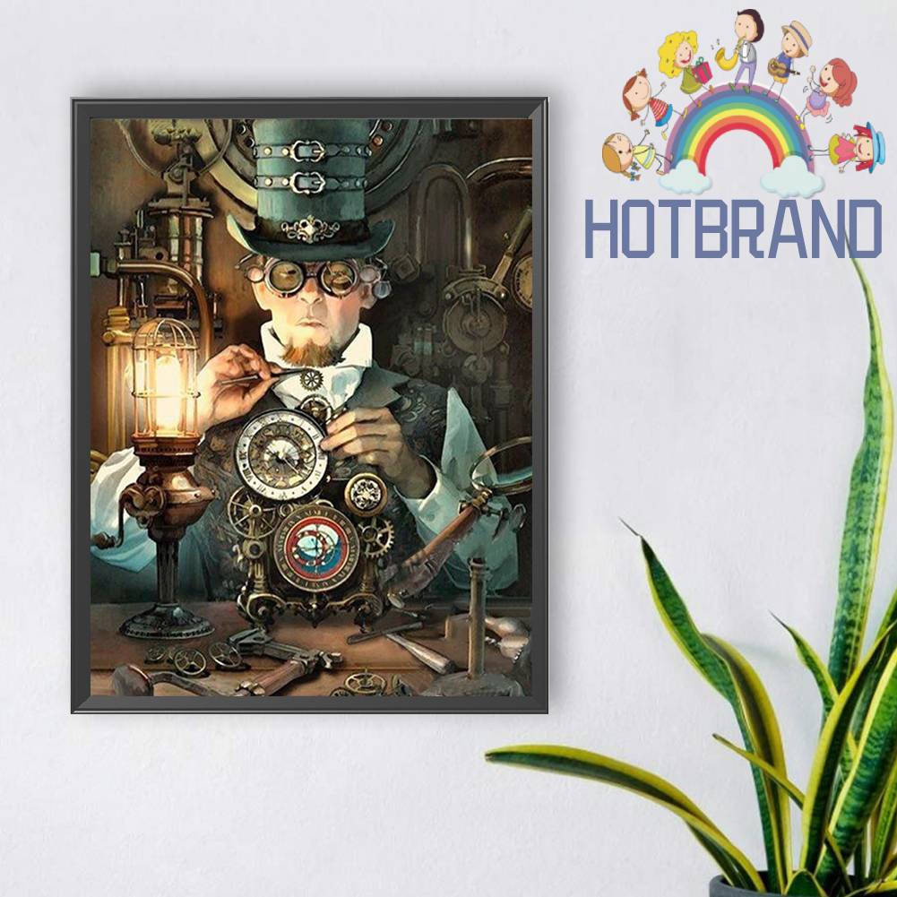 Tranh Đính Đá Kim Cương Toàn Bộ 5D DIY Hình Vẽ Steampunk