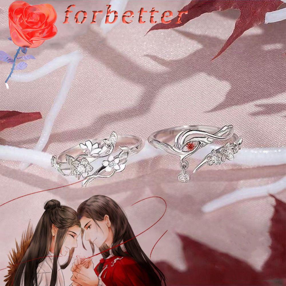 FORBETTER Nhẫn Unisex HọA TiếT HoạT HìNh Tian Guan Ci Fu Blessing ThờI Trang