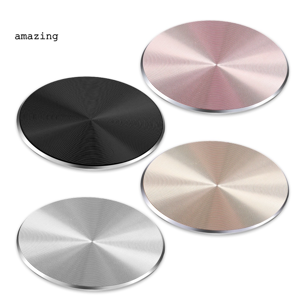 Set 4 Tấm Kim Loại Tròn Hít Nam Châm Tự Dính Thay Thế Cho Giá Đỡ Điện Thoại Di Động