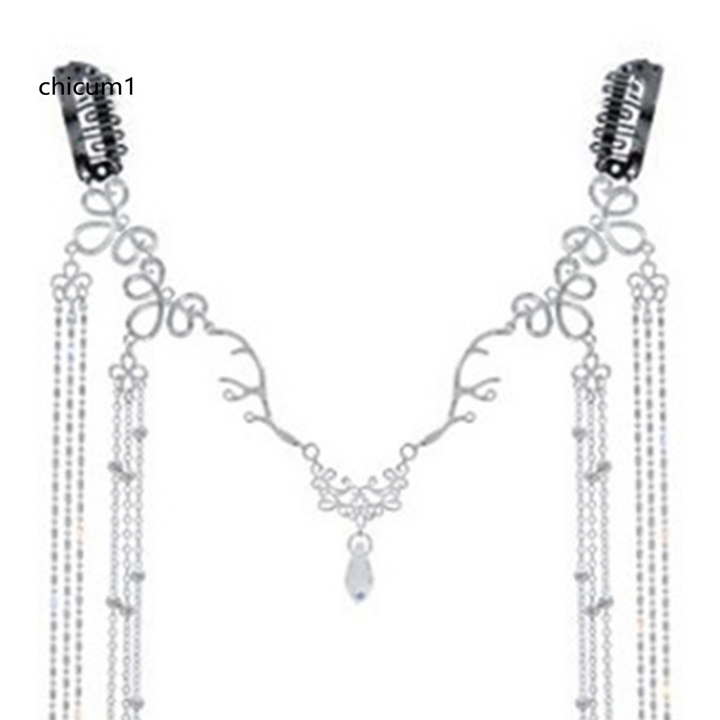 Băng Đô Hợp Kim Dáng Dài Đính Đá Thanh Lịch Cho Nữ