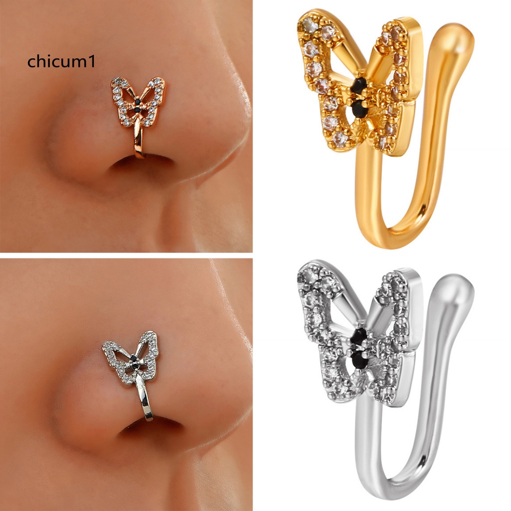 1 Khuyên Mũi Đính Đá Không Cần Xỏ Lỗ Thời Trang Cá Tính