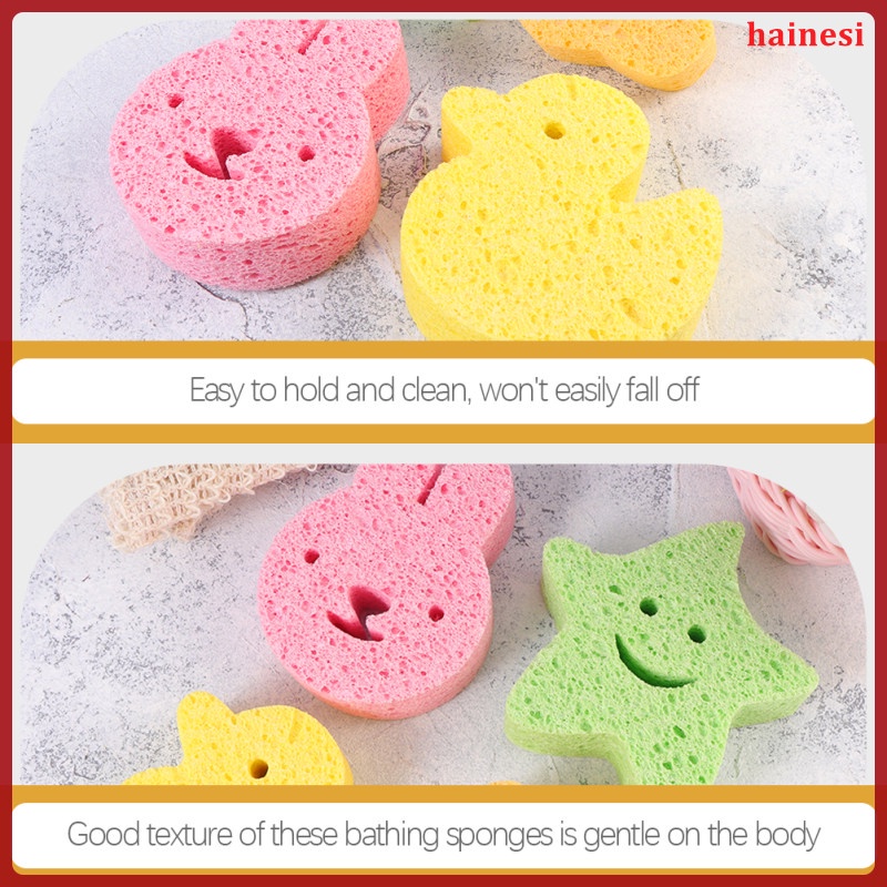 Set 3 Miếng Bọt Biển Tắm Em Bé Hình Ngôi Sao Hoạt Hình