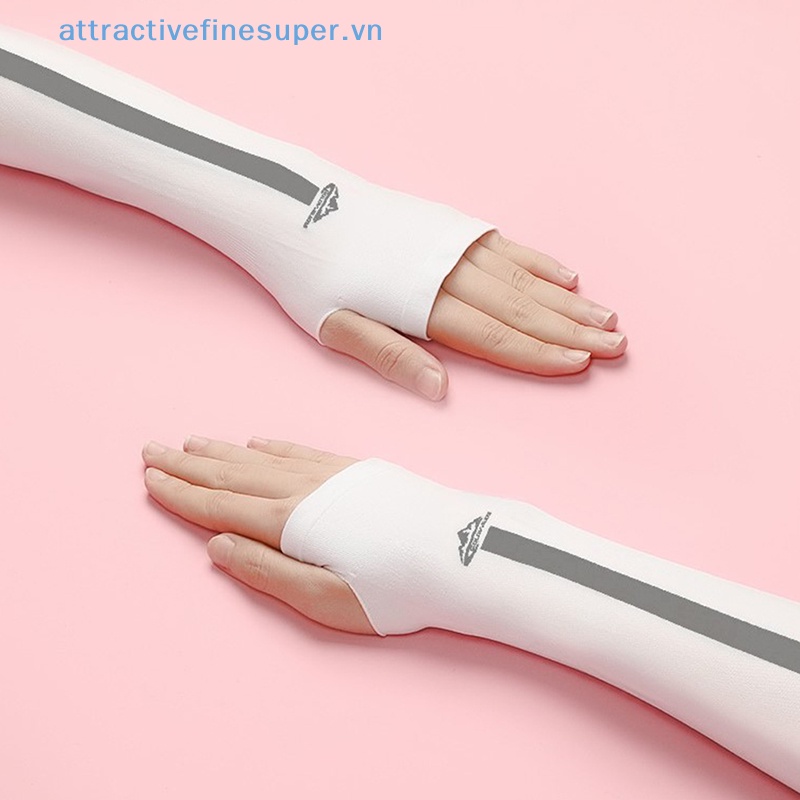 Afs Găng Tay Không Ngón Bằng Lụa Lạnh Chống Tia UV Khi Đi Xe Đạp