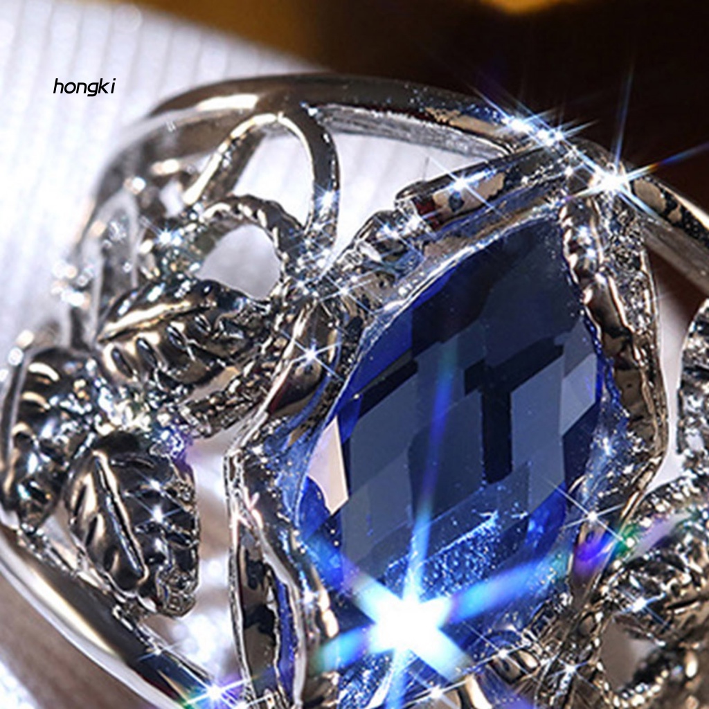 Nhẫn HìNh Hoa ĐíNh Kim Cương Giả ThờI Trang Cho Nữ