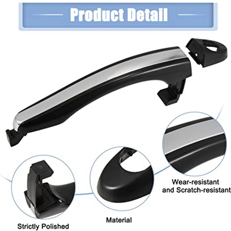 Tay Nắm Cửa Trước Bên Ngoài Bằng Chrome Cho Hyundai Azera 2006-2011Ex 82651-3L000 826513Phụ Kiện Chuyên Dụng Cho Xe Hơi L0000 L000