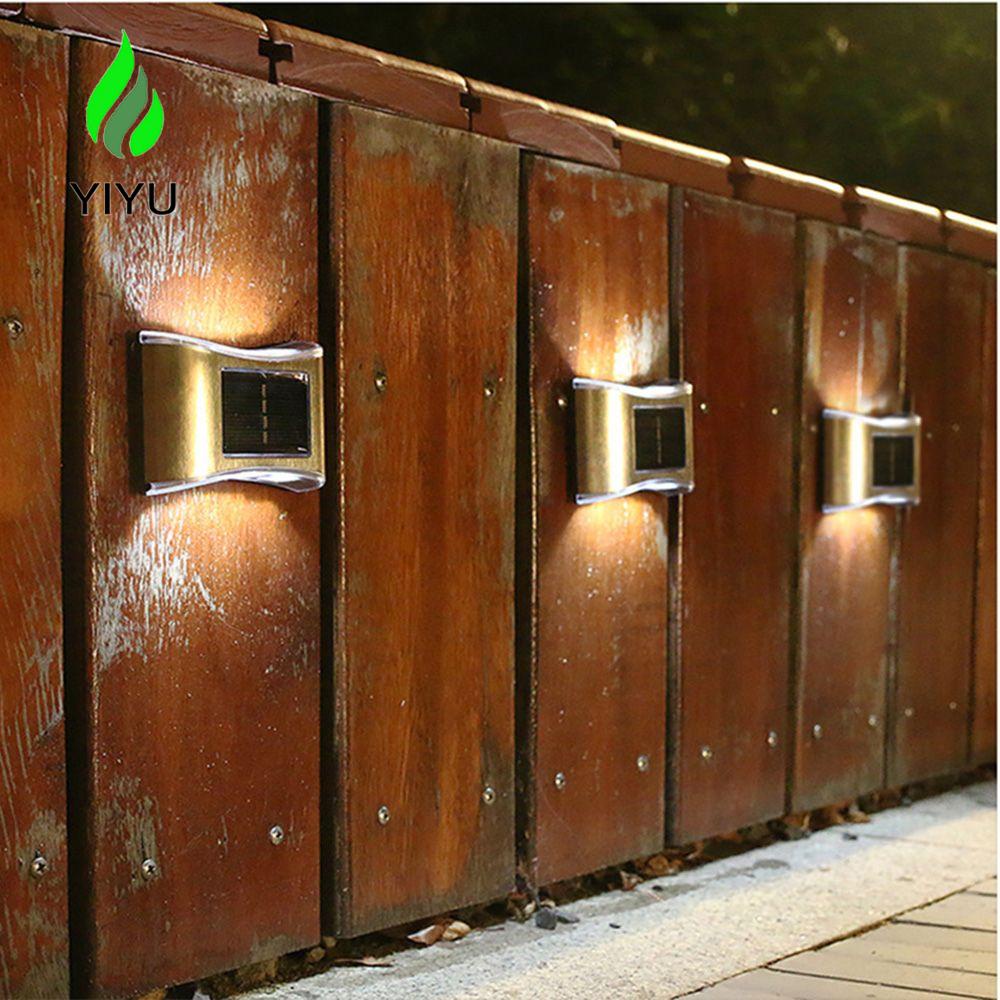 YIYU Đèn Gắn Tường Sử Dụng Năng Lượng Mặt Trời Chống Thấm Nước Tiện Lợi