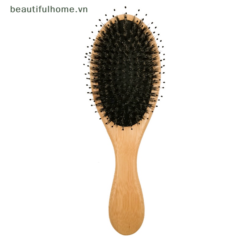 1 Lược Chải Tóc Chống Tĩnh Điện Tay Cầm Bằng Tre Tự Nhiên