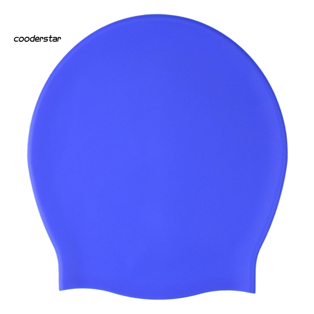 Mũ Bơi Silicon Mềm Mại Co Giãn Tốt Thoáng Khí Chống Trượt Màu Trơn Kèm Mái Tóc Có Thể Tái Sử Dụng