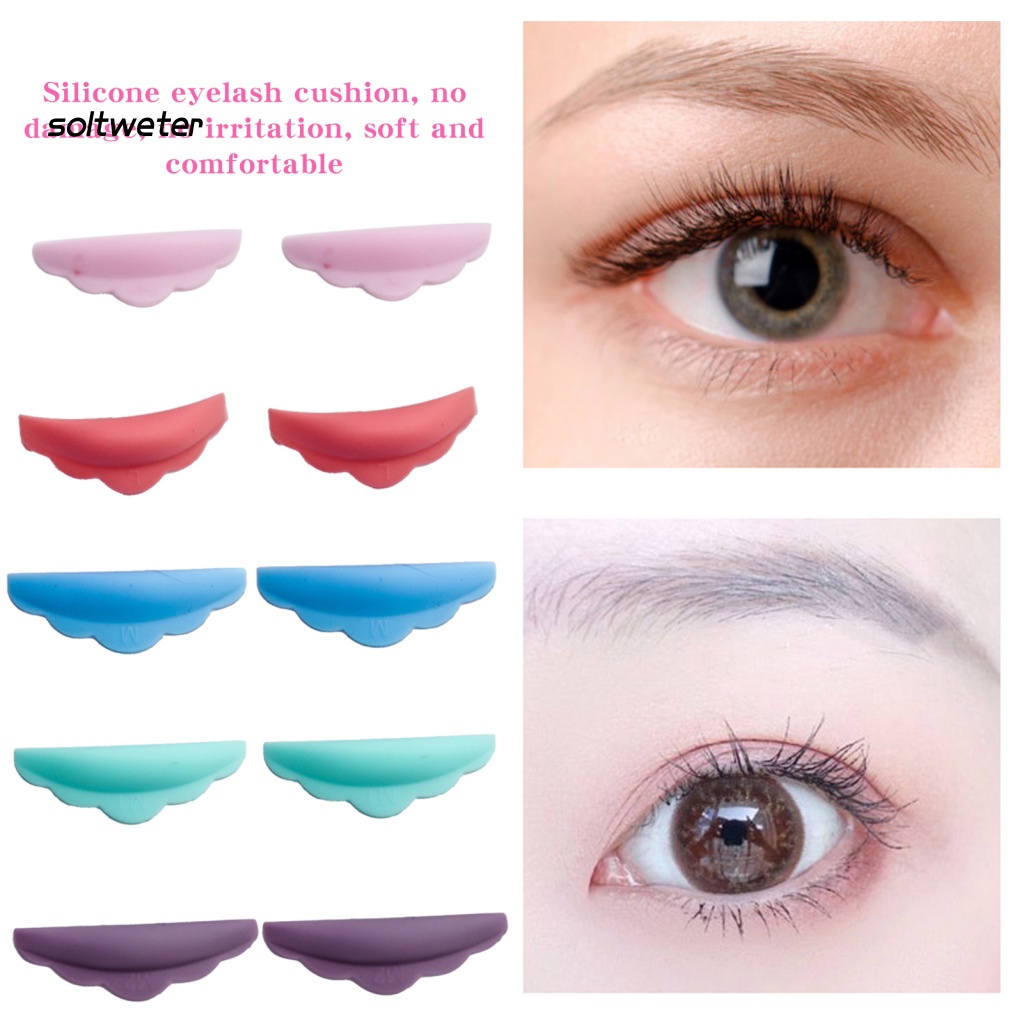 Bộ 5 Cặp Đệm Nối Mi Bằng Silicone Độ Đàn Hồi Cao Không Gây Kích Ứng Cho Salon Làm Đẹp