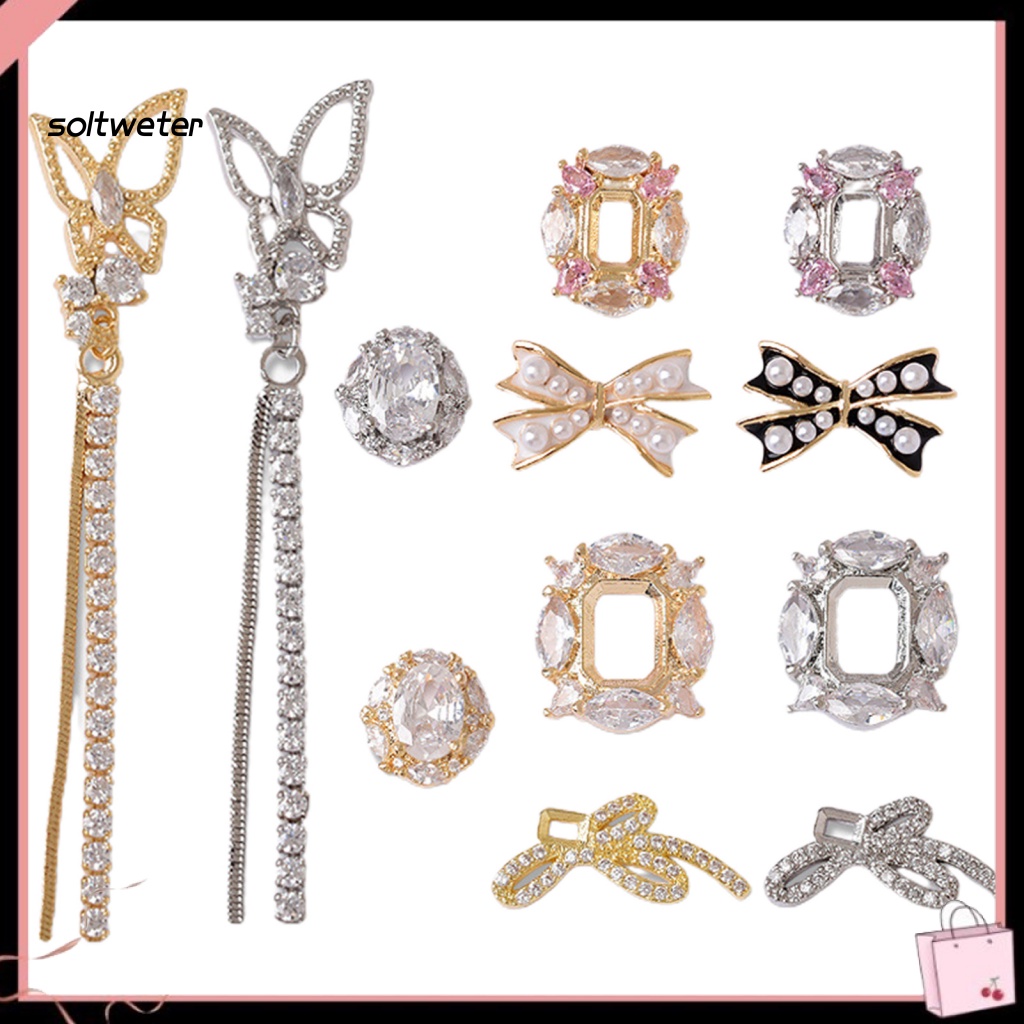 Phụ Kiện Trang Trí Móng Tay 3D Nhiều Hình Dạng Sang Trọng