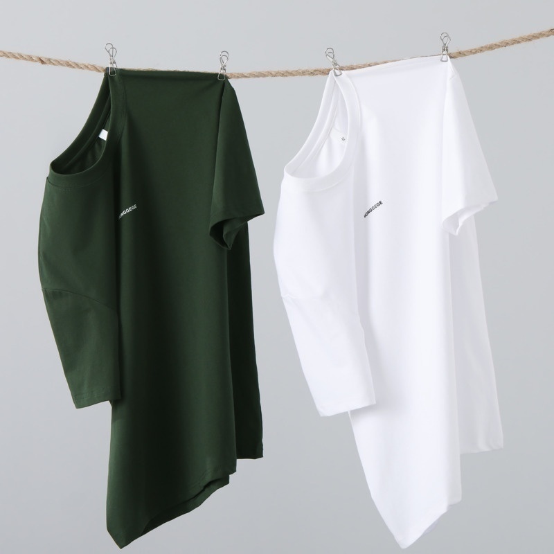 Áo Thun 100% Cotton Tay Ngắn Cổ Tròn Thoải Mái Thời Trang Mùa Hè Cho Nam Giới Có 5 Màu Size M-5XL