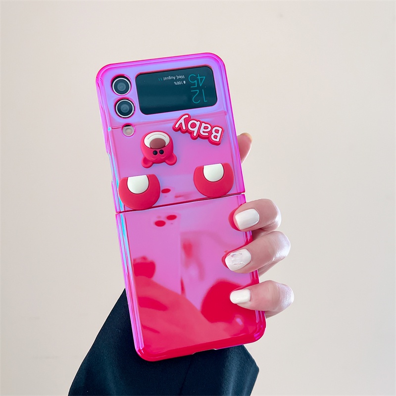 Ốp Điện Thoại Mềm Chống Sốc In Hình Gấu Dâu Tây Cho Samsung Galaxy Z Flip 4 5G Samsung Galaxy Z Flip 3 Flip 5