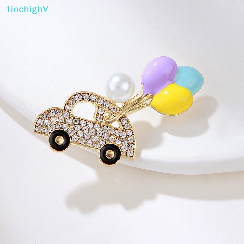 Ghim Cài Áo Hình Xe Hơi / Bong Bóng Đính Đá Thời Trang Cho Nữ