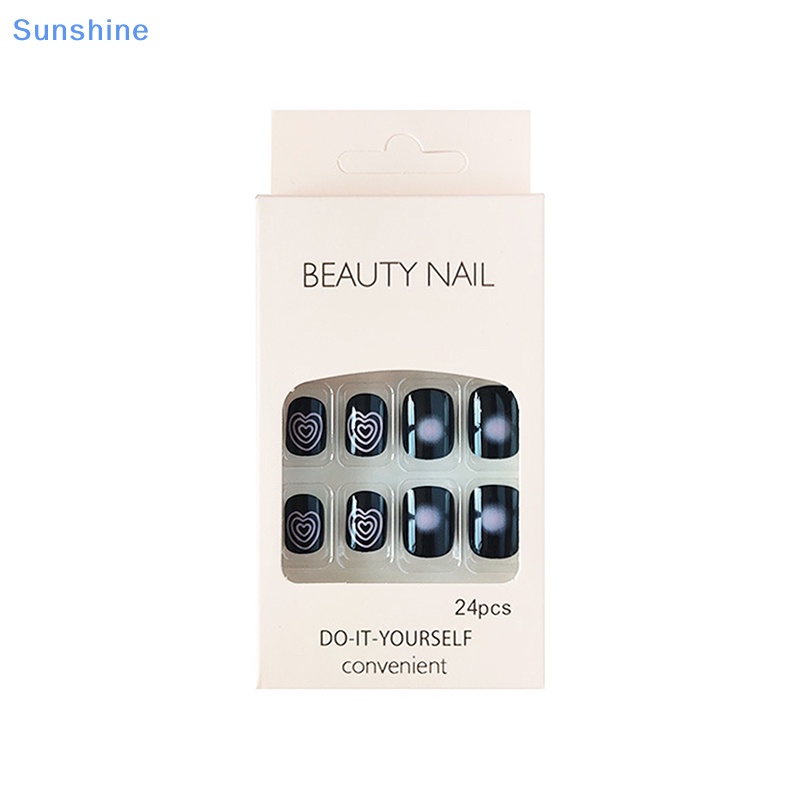Bộ 24 Móng Tay Giả Chống Nước Toàn Diện Tháo Rời Được Kèm Phụ Kiện