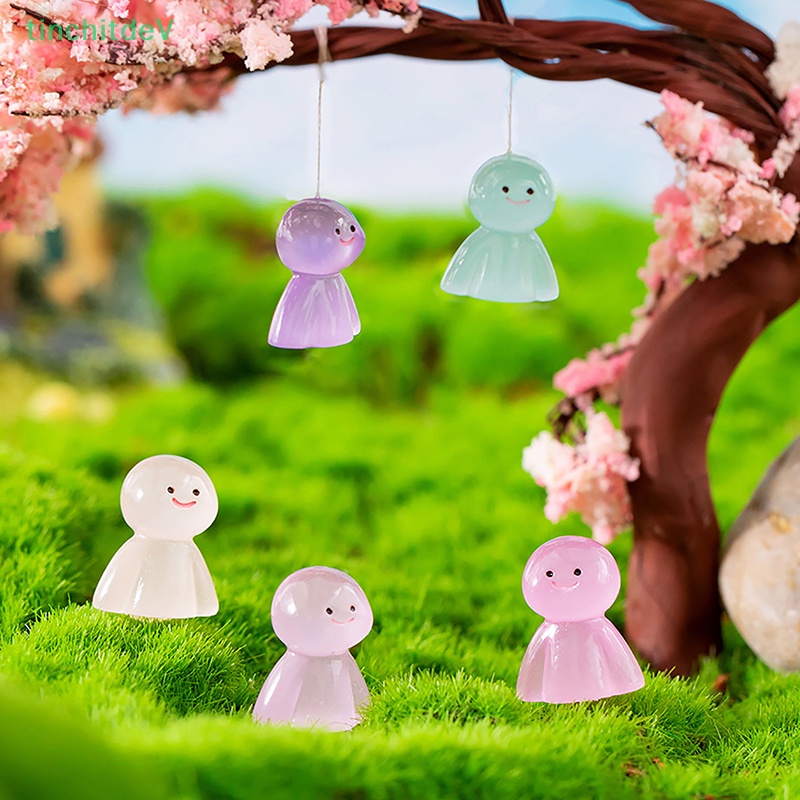 Set 2 / 5 Đồ trang trí Búp Bê Hoạt Hình Mini Màu Dạ Quang Trang Trí Tiểu Cảnh