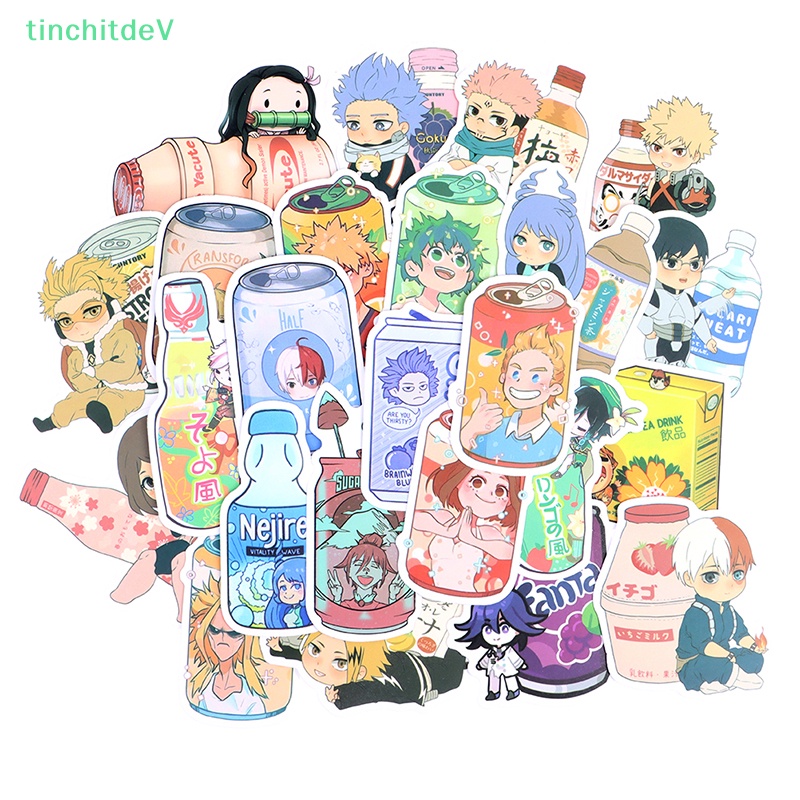 [TinchitdeV] 50 Miếng Dán Nhân Vật Hoạt Hình Uống Nước Đồ Chơi DIY