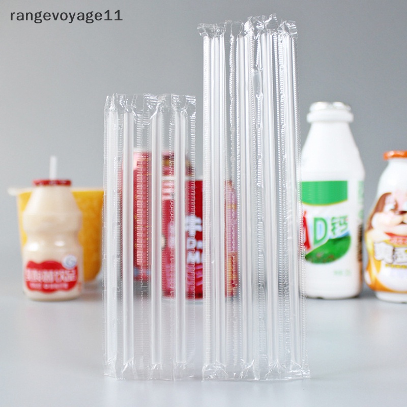 Set 500 Ống Hút Nhựa Mỏng Đầu Nhọn Ngắn Dùng Một Lần DIY