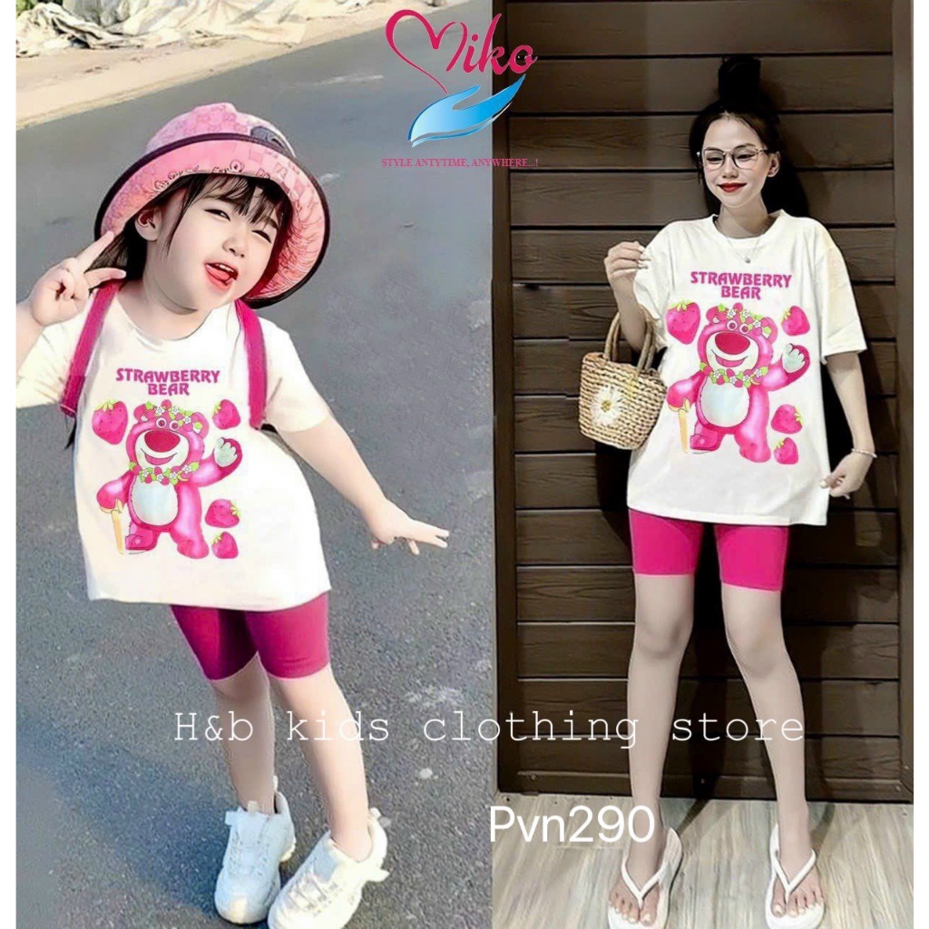 ÁO THUN KÈM QUẦN CÓ SIZE CHO MẸ VÀ BÉ SIZE 8-65KG