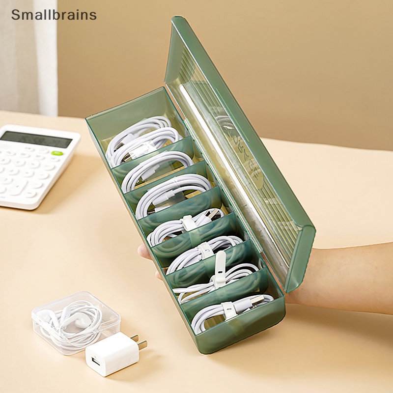 Smbr Hộp Đựng Dây Cáp Sạc Điện Thoại Để Bàn Có Nắp Đậy Sắp Xếp Gọn Gàng BR