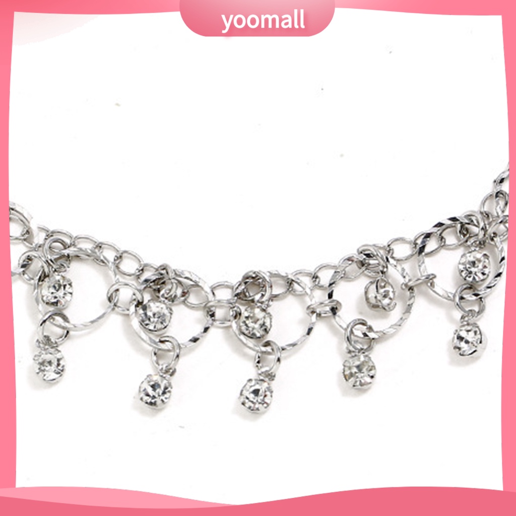 Lắc Chân Đính Đá Phối Tua Rua Phong Cách Vintage Thời Trang Cho Nữ