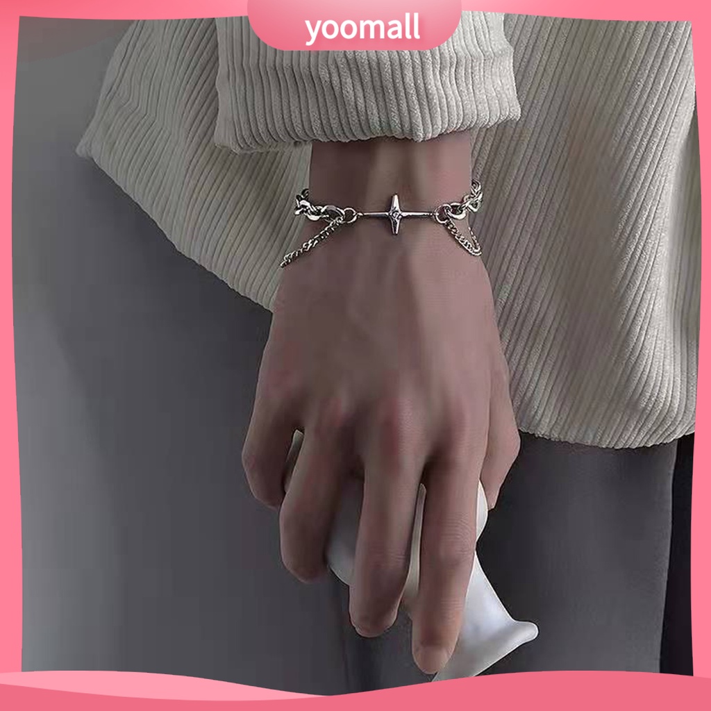 [YM] Vòng Tay Trang Sức Nhiều Lớp Mạ Điện Lâu Trôi Độ Bóng Cao Không Phai Màu Trang Trí Ngôi Sao