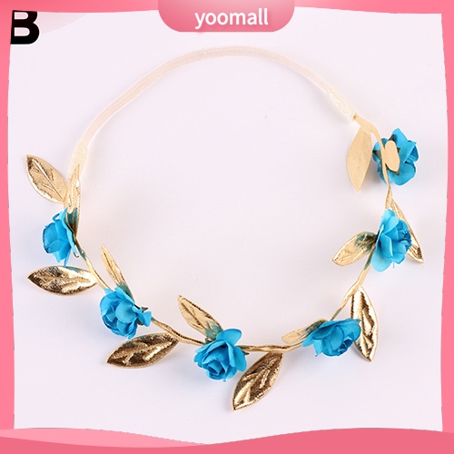 Băng Đô Cài Tóc Hình Vòng Hoa Hồng Cho Bé Gái