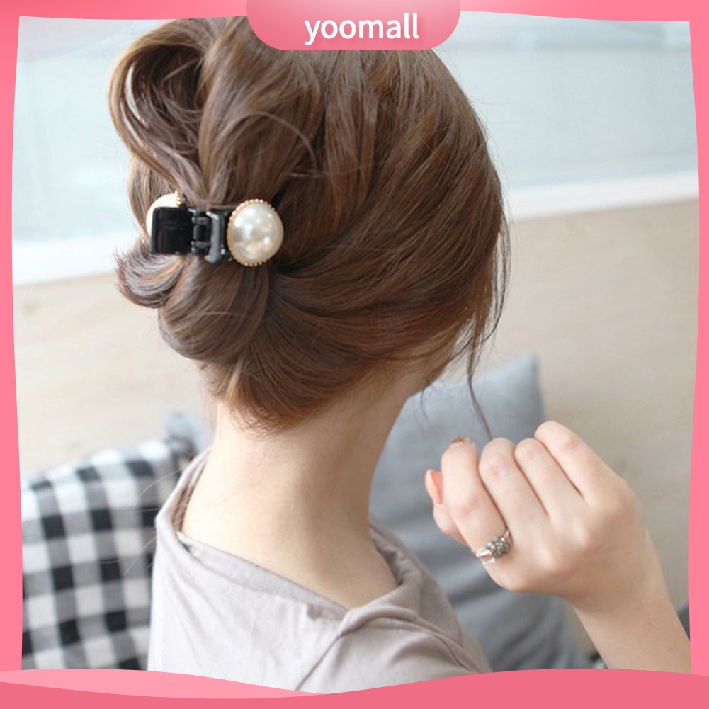 Kẹp Tóc Càng Cua Đính Ngọc Trai Nhân Tạo Cho Nữ