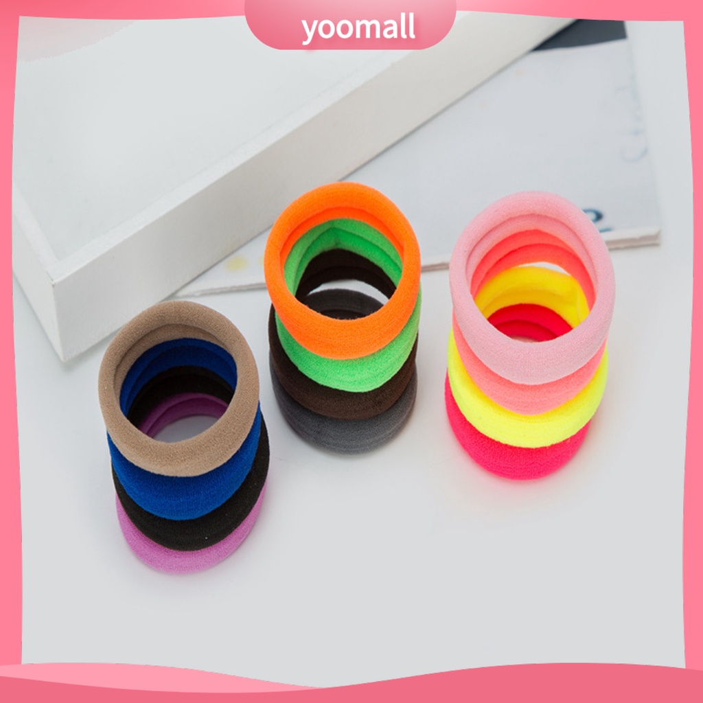 Bộ 30 Dây Cột Tóc Co Giãn Chống Rơi Thiết Kế Đơn Giản