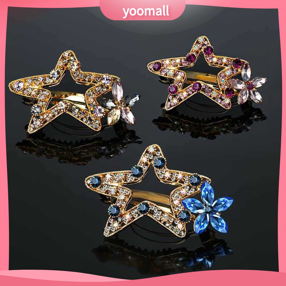 Kẹp Tóc Hình Ngôi Sao Đính Đá Thời Trang Cho Nữ