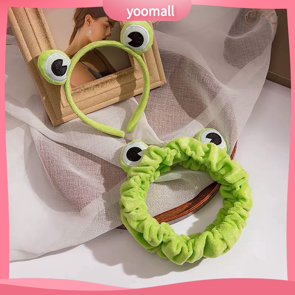 Băng Đô Cài Tóc Co Giãn Chống Trượt Hình Ếch Dễ Thương