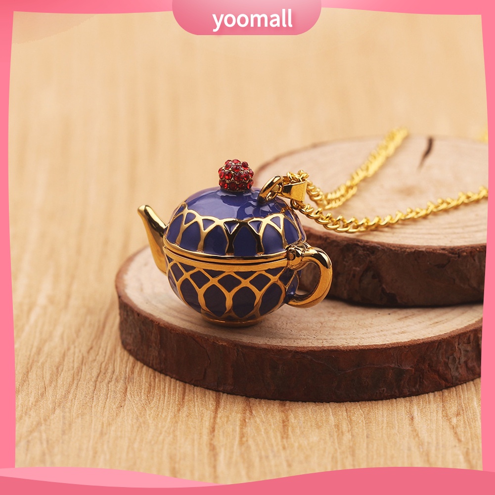 Vòng cổ Dài Mặt Hình Ấm Trà Đính Đá Thời Trang Dành Cho Nữ