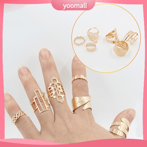 Set 6 Nhẫn Đeo Khớp Ngón Tay Thời Trang Cho Nữ
