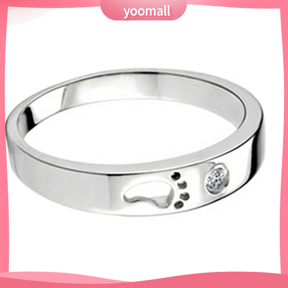 Nhẫn Hình Bàn Chân Em Bé Đính Đá Thời Trang