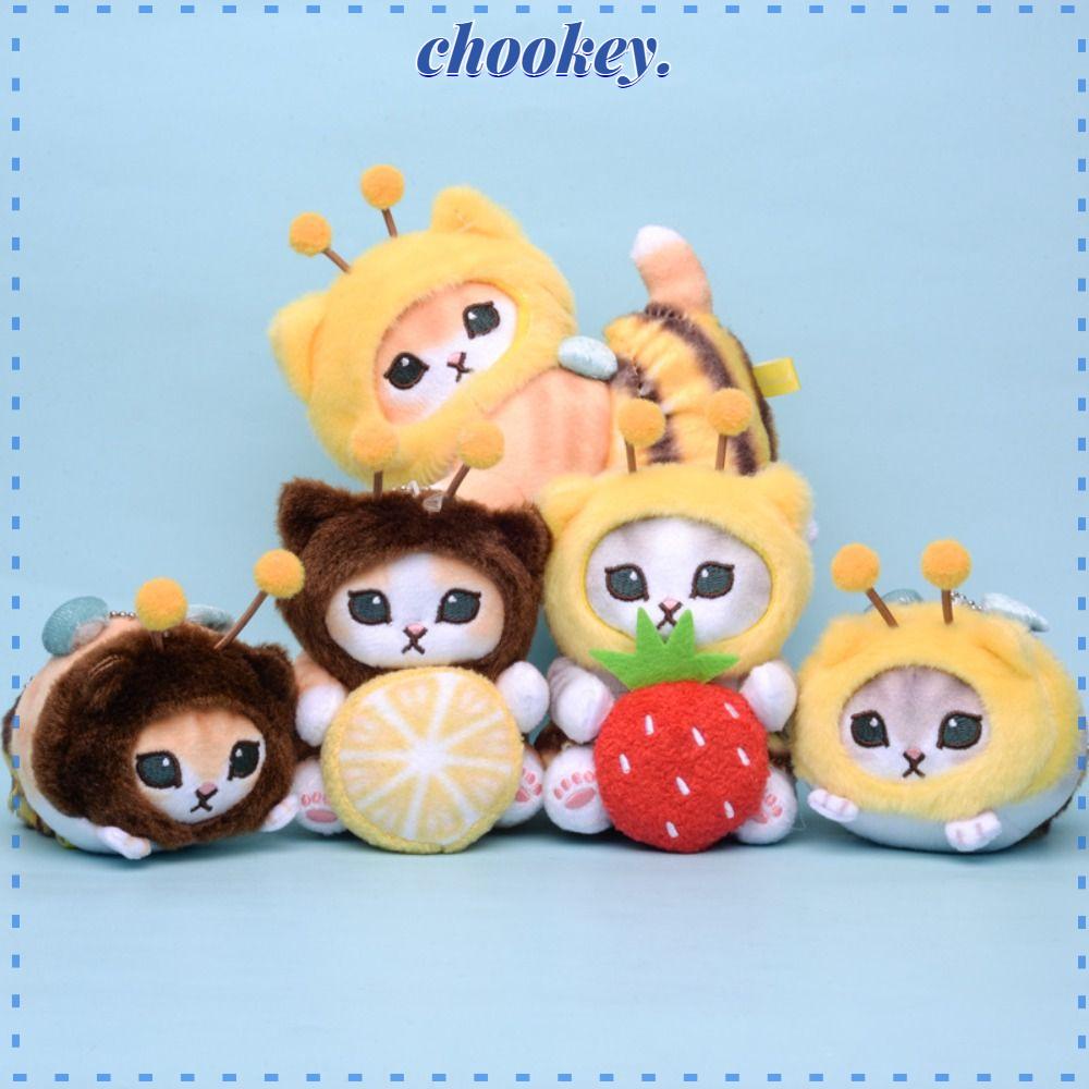 CHOOKEY Búp Bê Hình Chú Mèo Hoạt Hình Mặc Đầm Và Trái Cây 10cm / 12cm / 18cm
