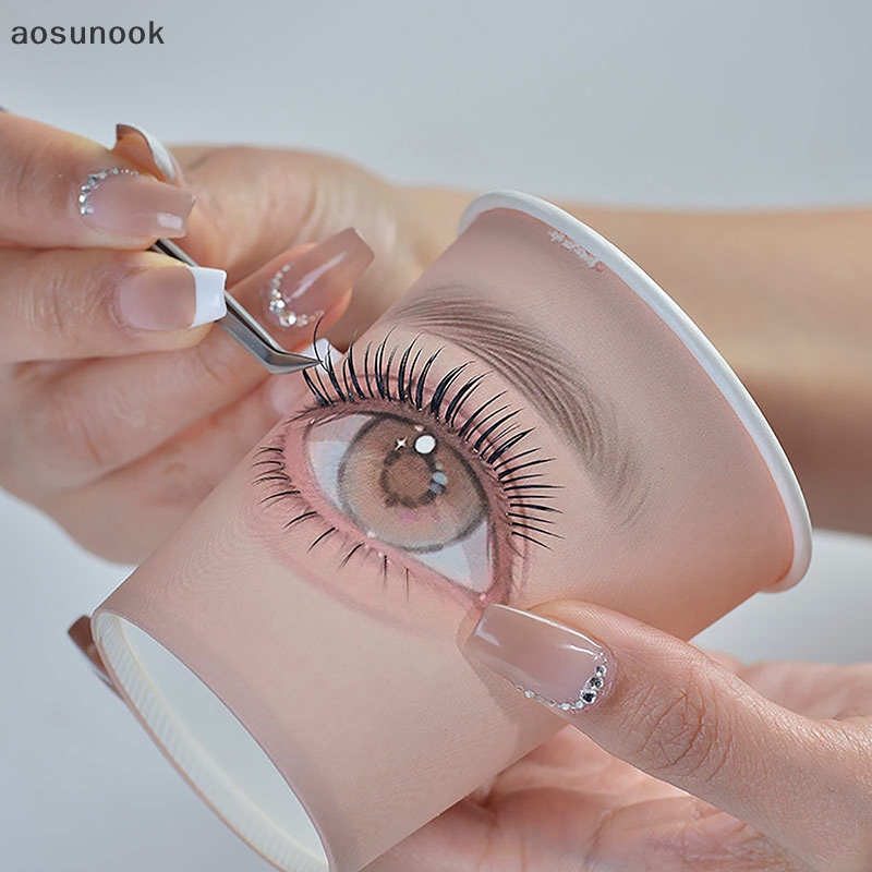 Aosunook Set 20 Cốc Giấy Luyện Tập Nối Mi Dùng Một Lần Cho Người Mới Bắt Đầu