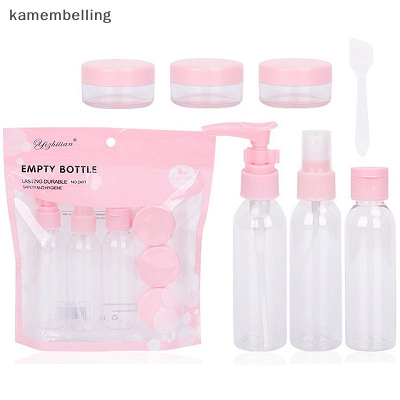Kamembelling Set 7 Chai Rỗng Chiết Mỹ Phẩm Mang Đi Du Lịch Tiện Lợi