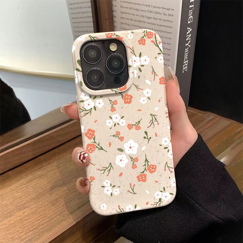 Ốp Điện Thoại Mềm Chống Sốc In Họa Tiết Hoa Đơn Giản Bảo Vệ Toàn Diện Cho Iphone 11maxplus13 714pro 128 WRJ7