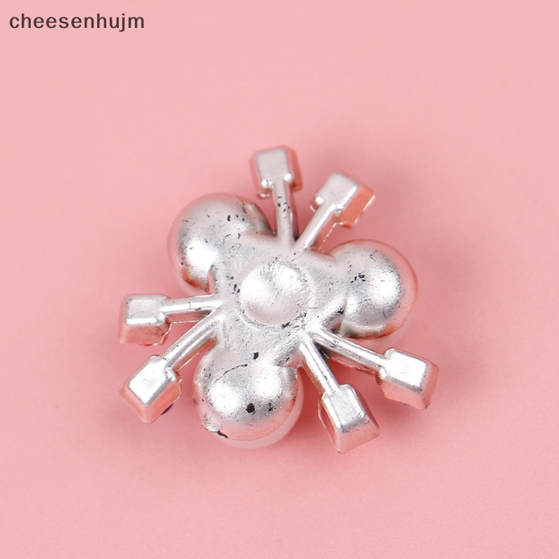 Set 10 Kẹp Tóc Hình Hoa Đính Đá / Ngọc Trai Giả Lấp Lánh Thời Trang DIY