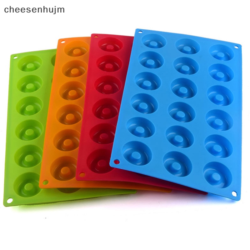 1 Khuôn Silicon Làm Bánh Donut 18 Ngăn Tạo Hình 3D DIY