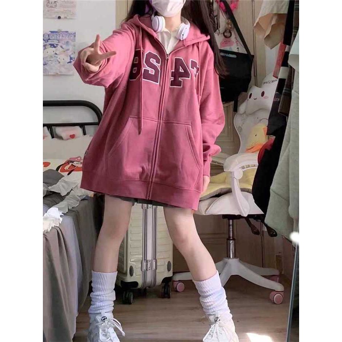 Áo Khoác Nữ Tay Dài Dáng Rộng Thời Trang Cá Tính