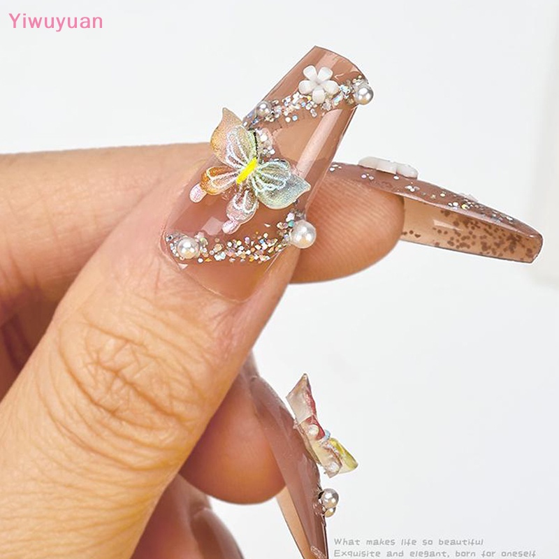Set 20 Bươm Bướm 3D Đính Móng Tay Nghệ Thuật Mới